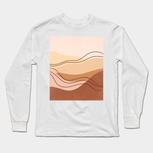 Abstract boho mountain landscape 2 Long Sleeve T-Shirt